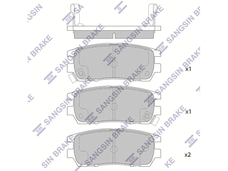 КОЛОДКИ ТОРМОЗНЫЕ ДИСКОВЫЕ SANGSIN BRAKE SP1538