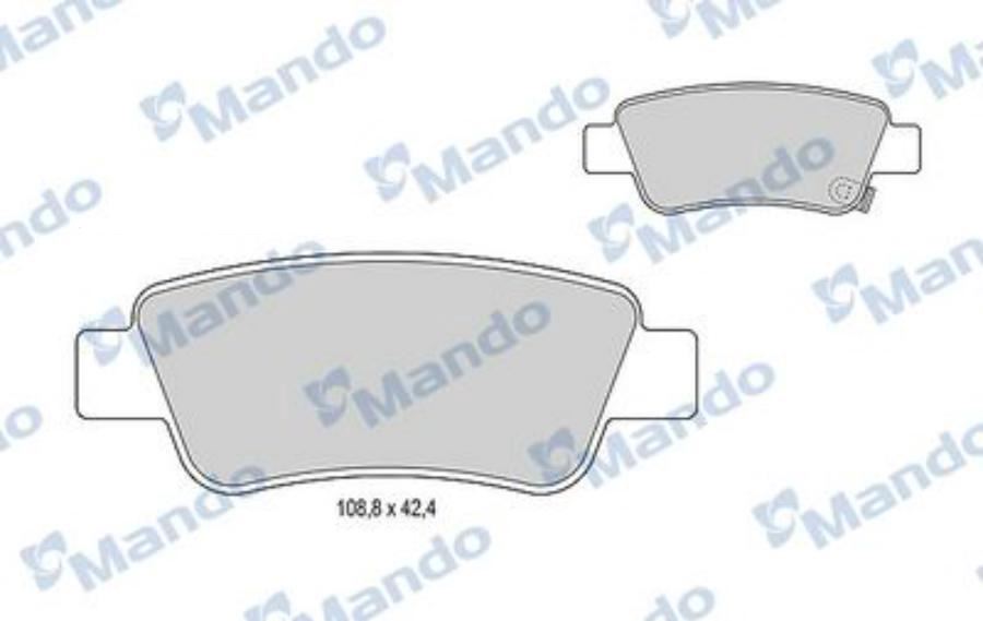 КОЛОДКИ ТОРМОЗНЫЕ ДИСКОВЫЕ MANDO MPO17