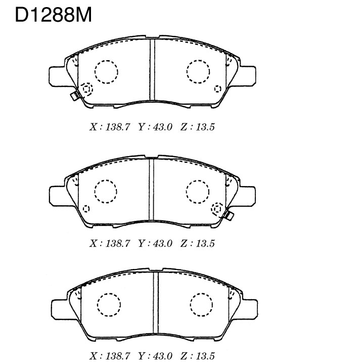 КОЛОДКИ ТОРМОЗНЫЕ ДИСКОВЫЕ KASHIYAMA D1288M