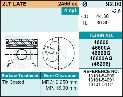 ПОРШЕНЬ СУППОРТА TEIKIN 46600A050