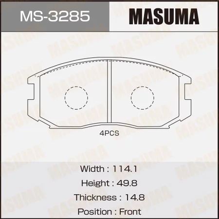 КОЛОДКИ ТОРМОЗНЫЕ ДИСКОВЫЕ MASUMA MS3285