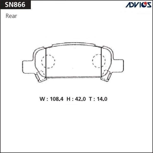 КОЛОДКИ ТОРМОЗНЫЕ ДИСКОВЫЕ ADVICS SN866