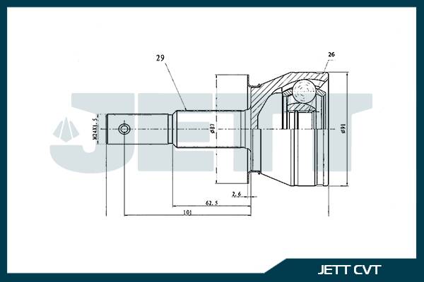 ШРУС ВНЕШНИЙ (НАРУЖНИЙ) JETT V411257