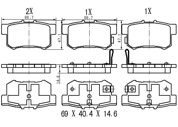 КОЛОДКИ ТОРМОЗНЫЕ ДИСКОВЫЕ JD JBP0252