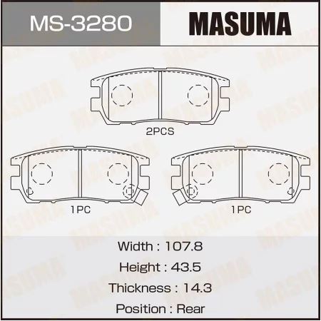 КОЛОДКИ ТОРМОЗНЫЕ ДИСКОВЫЕ MASUMA MS3280
