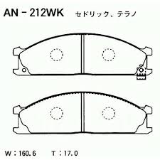 КОЛОДКИ ТОРМОЗНЫЕ ДИСКОВЫЕ AKEBONO AN212WK