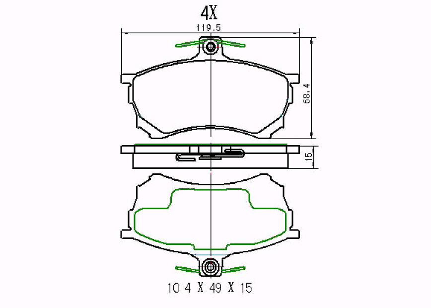 КОЛОДКИ ТОРМОЗНЫЕ ДИСКОВЫЕ JD JBP0190