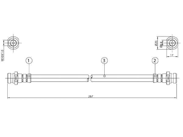 ШЛАНГ ТОРМОЗНОЙ MIYACO BH7013E