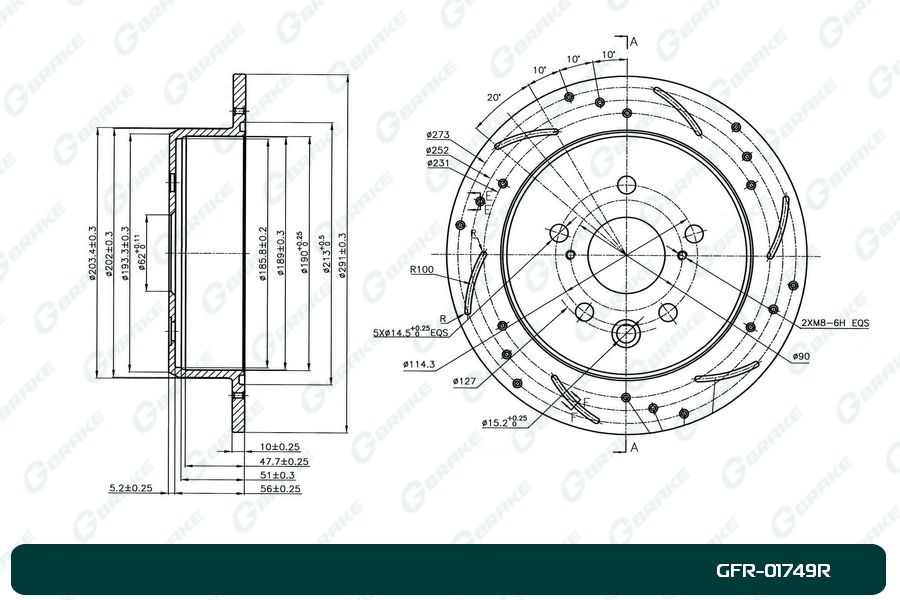 ДИСК ТОРМОЗНОЙ G-BRAKE GFR01749R