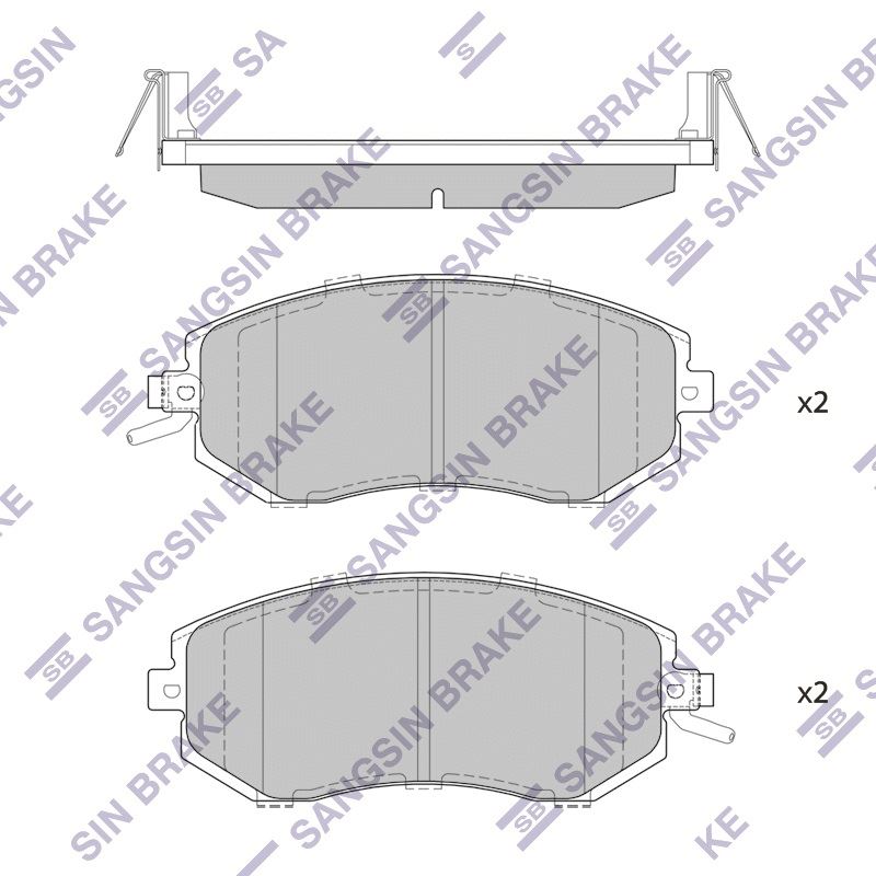 КОЛОДКИ ТОРМОЗНЫЕ ДИСКОВЫЕ SANGSIN BRAKE SP1553