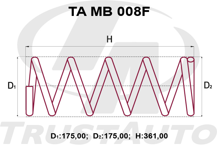ПРУЖИНА ПОДВЕСКИ TRUSTAUTO TAMB008F