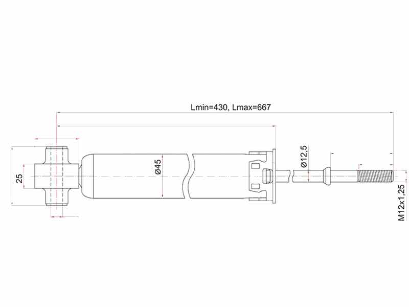 АМОРТИЗАТОР ПОДВЕСКИ SAT ST4853080421