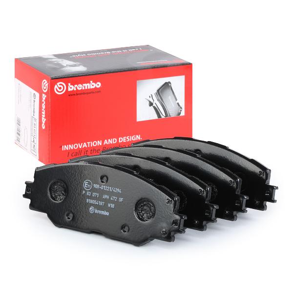 КОЛОДКИ ТОРМОЗНЫЕ ДИСКОВЫЕ BREMBO P83071