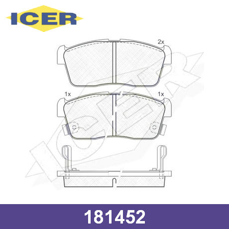 КОЛОДКИ ТОРМОЗНЫЕ ДИСКОВЫЕ Icer 181452