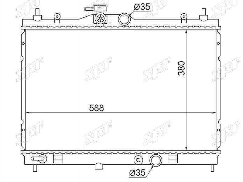 РАДИАТОР СИСТЕМЫ ОХЛАЖДЕНИЯ ДВС SAT NS0001G11
