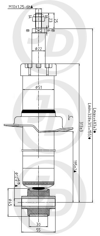 АМОРТИЗАТОР ПОДВЕСКИ JD JAA0344