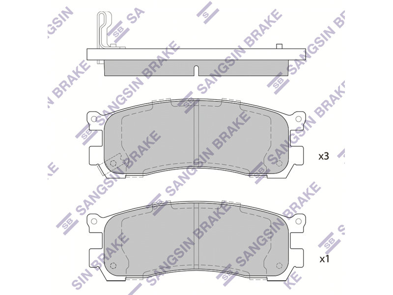 КОЛОДКИ ТОРМОЗНЫЕ ДИСКОВЫЕ SANGSIN BRAKE SP1528