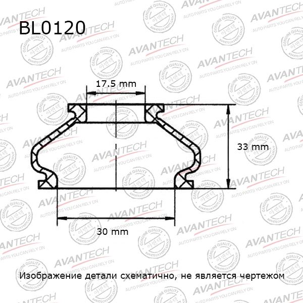 ПЫЛЬНИК ШАРОВОЙ ОПОРЫ AVANTECH BL0120