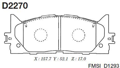 КОЛОДКИ ТОРМОЗНЫЕ ДИСКОВЫЕ KASHIYAMA D2270