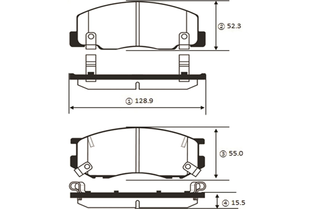 КОЛОДКИ ТОРМОЗНЫЕ ДИСКОВЫЕ CTR GK1041