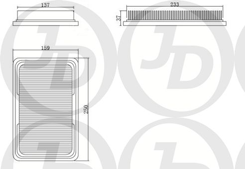 ФИЛЬТР ВОЗДУШНЫЙ JD JDAX041