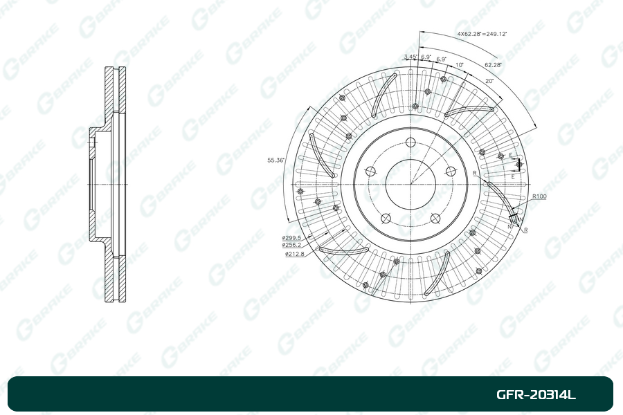 ДИСК ТОРМОЗНОЙ G-BRAKE GFR20314L