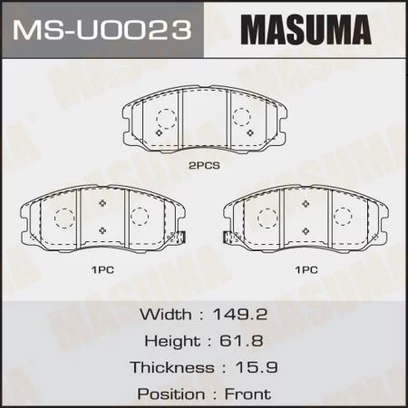 КОЛОДКИ ТОРМОЗНЫЕ ДИСКОВЫЕ MASUMA MSU0023