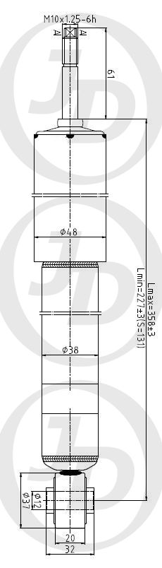 АМОРТИЗАТОР ПОДВЕСКИ JD JAA0402