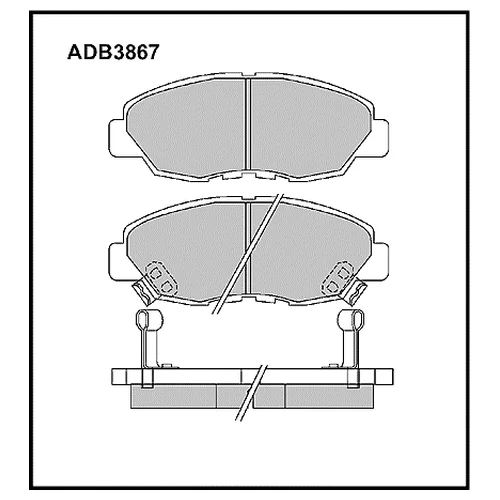КОЛОДКИ ТОРМОЗНЫЕ ДИСКОВЫЕ ALLIED NIPPON ADB3867