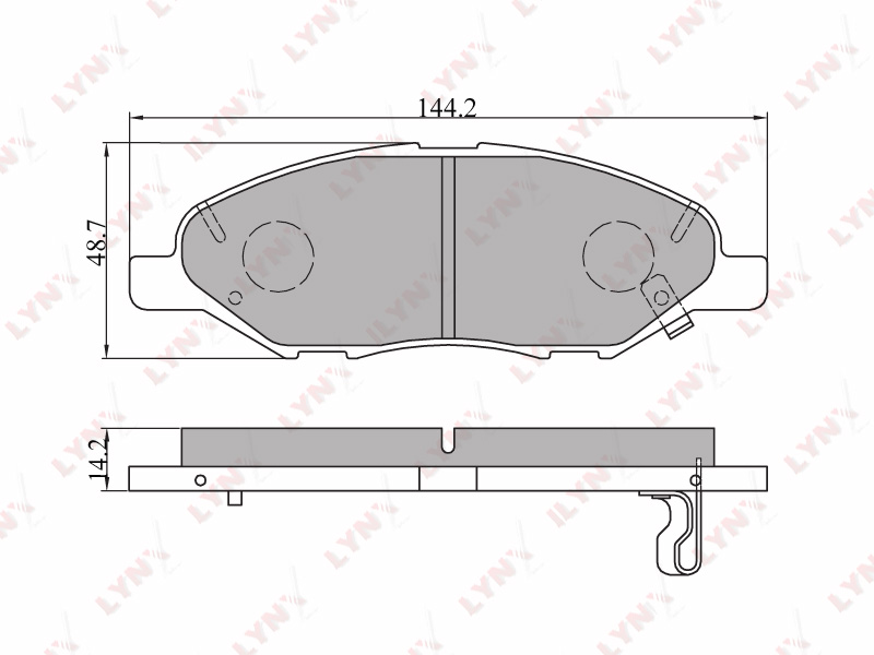 КОЛОДКИ ТОРМОЗНЫЕ ДИСКОВЫЕ LYNXauto BD5707