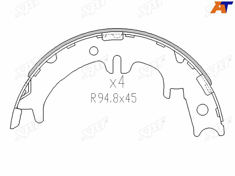 КОЛОДКИ РУЧНОГО ТОРМОЗА SAT ST4654050010