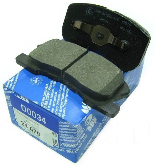 КОЛОДКИ ТОРМОЗНЫЕ ДИСКОВЫЕ KASHIYAMA D0034