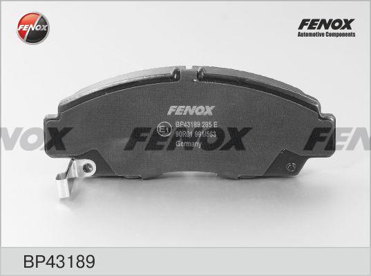 КОЛОДКИ ТОРМОЗНЫЕ ДИСКОВЫЕ FENOX BP43189