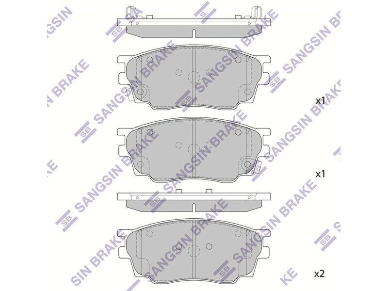 КОЛОДКИ ТОРМОЗНЫЕ ДИСКОВЫЕ SANGSIN BRAKE SP2027