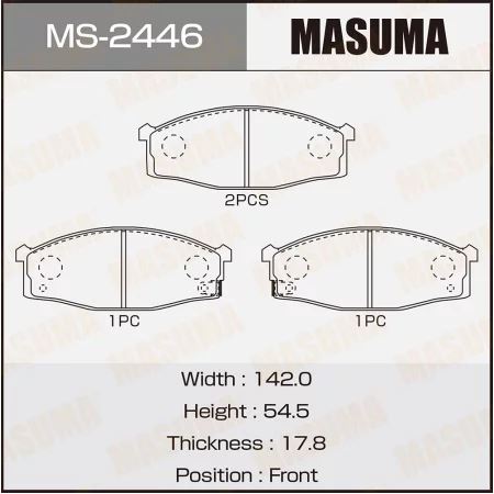КОЛОДКИ ТОРМОЗНЫЕ ДИСКОВЫЕ MASUMA MS2446