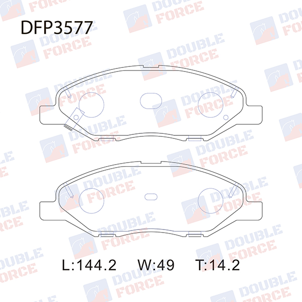 КОЛОДКИ ТОРМОЗНЫЕ ДИСКОВЫЕ DOUBLE FORCE DFP3577
