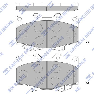 КОЛОДКИ ТОРМОЗНЫЕ ДИСКОВЫЕ SANGSIN BRAKE SP1217