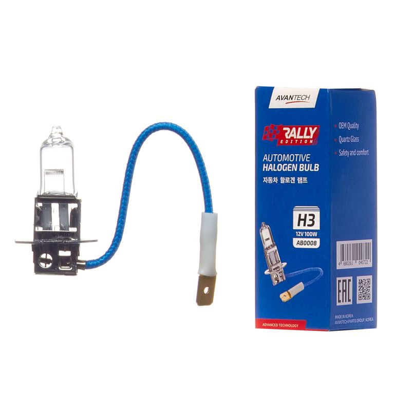 ЛАМПОЧКА AVANTECH AB0008 H3 12V 100Вт. Pk22s