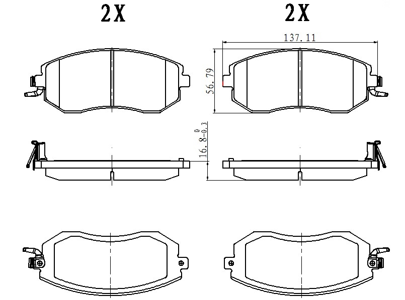 КОЛОДКИ ТОРМОЗНЫЕ ДИСКОВЫЕ JD JBP0423