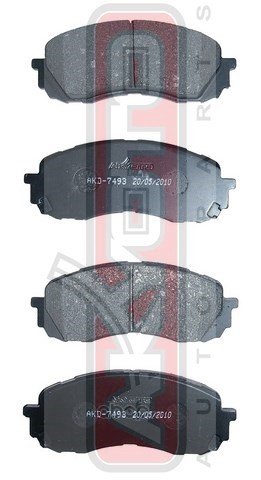 КОЛОДКИ ТОРМОЗНЫЕ ДИСКОВЫЕ Akyoto AKD7493