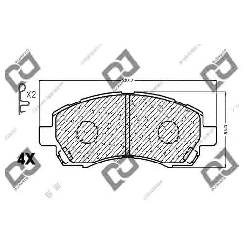КОЛОДКИ ТОРМОЗНЫЕ ДИСКОВЫЕ DJ PARTS BP1035
