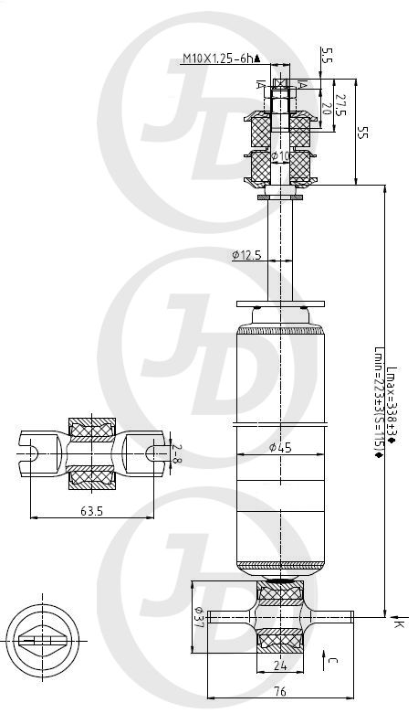 АМОРТИЗАТОР ПОДВЕСКИ JD JAA0387