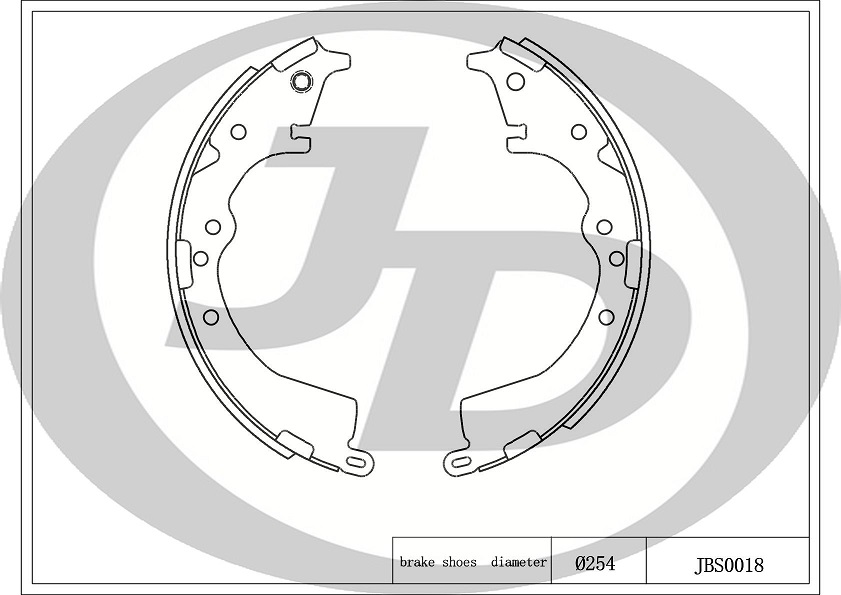 КОЛОДКИ ТОРМОЗНЫЕ БАРАБАННЫЕ JD JBS0018