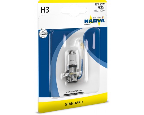 ЛАМПОЧКА NARVA 48321B1 H3 12V 55Вт. Pk22s