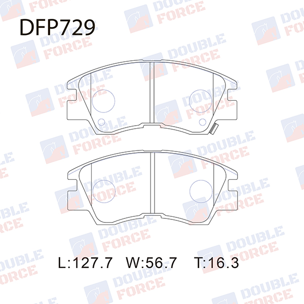 КОЛОДКИ ТОРМОЗНЫЕ ДИСКОВЫЕ DOUBLE FORCE DFP729