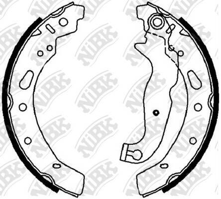 КОЛОДКИ ТОРМОЗНЫЕ БАРАБАННЫЕ NIBK FN0630