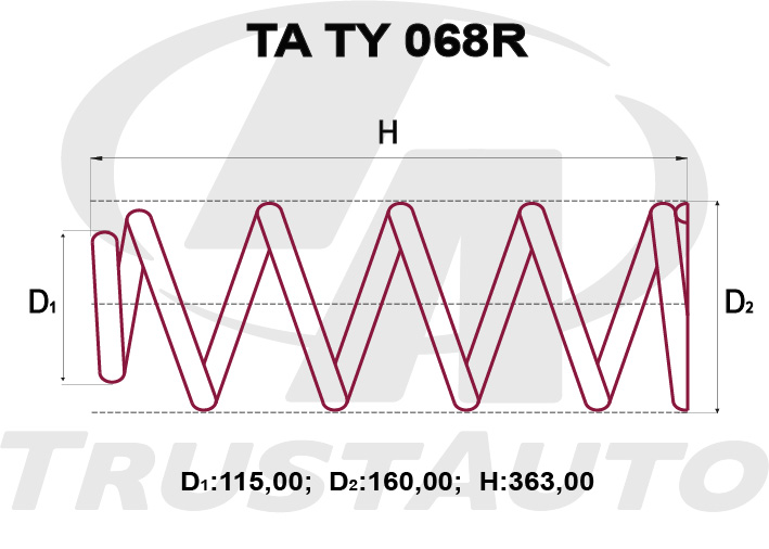 ПРУЖИНА ПОДВЕСКИ TRUSTAUTO TATY068R