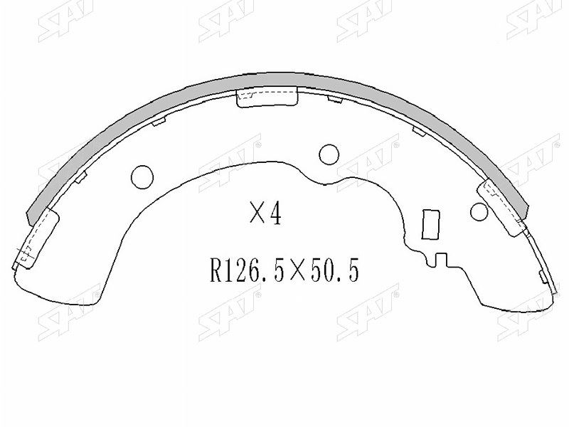 КОЛОДКИ ТОРМОЗНЫЕ БАРАБАННЫЕ SAT ST280039