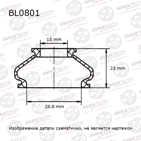 ПЫЛЬНИК РУЛЕВОГО НАКОНЕЧНИКА AVANTECH BL0801