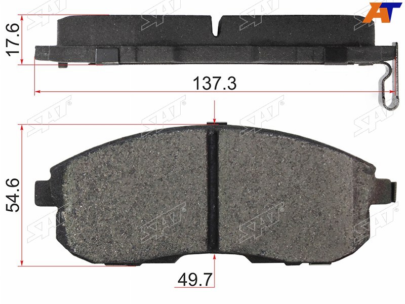 КОЛОДКИ ТОРМОЗНЫЕ ДИСКОВЫЕ SAT STD1060JN00A